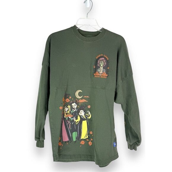 Disney Spirit Jersey‎ Women's Small Top Hocus Pocus Long Sleeve Shirt Green - Picture 1 of 12